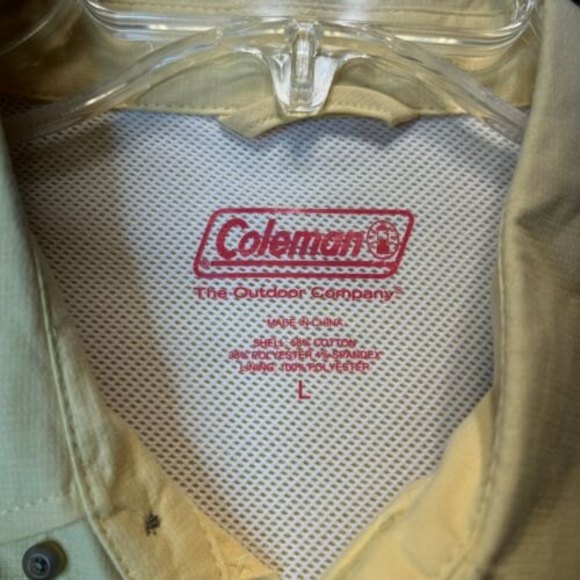 Coleman Short Sleeve Adventure Stretch Outdoor Shirt Sunlight Sz Large - Picture 4 of 8